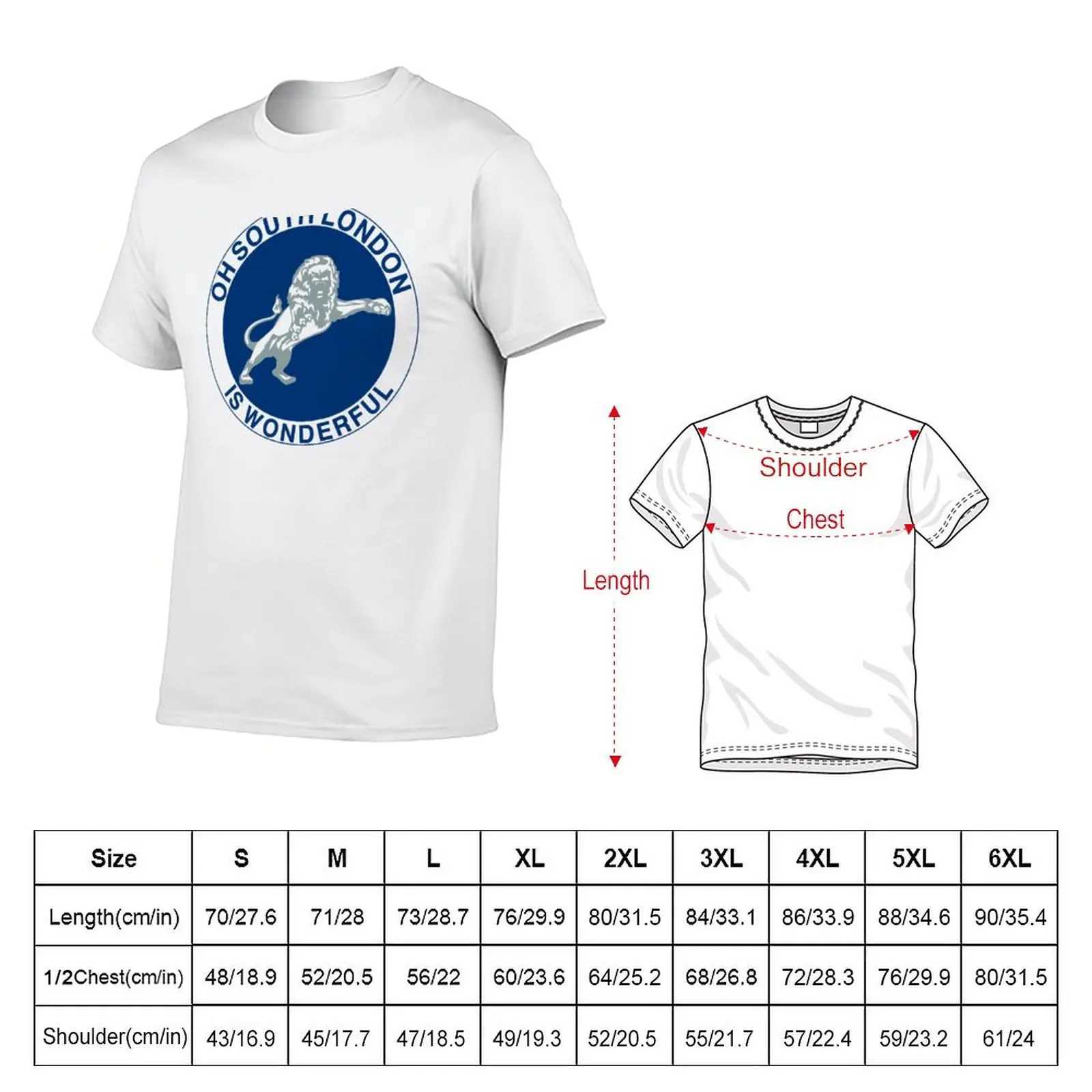 Men's T-Shirts Oh South London Is Wonderfull - Millwall Football Club T-Shirt tees anime clothes oversized mens funny t shirts