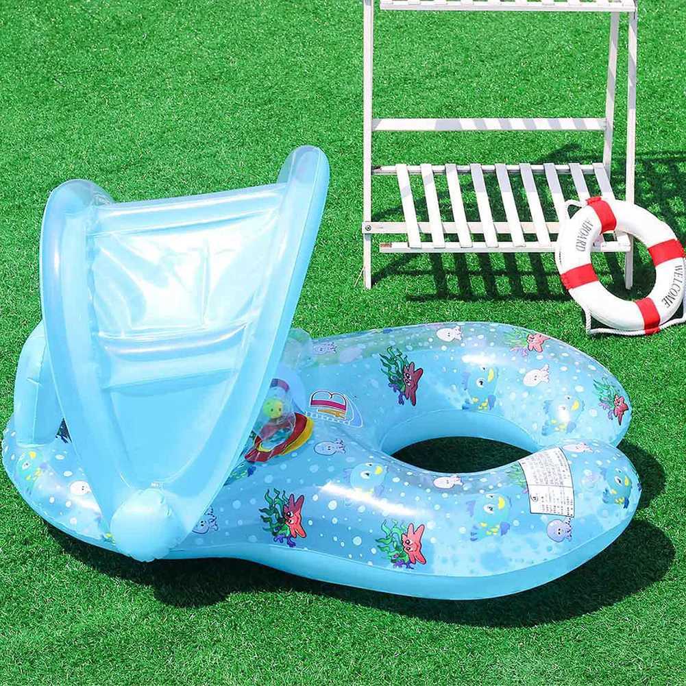 Autres piscines SpasHG gonflable bébé anneaux de natation siège flottant pare-soleil enfant en bas âge cercle de natation amusant piscine baignoire plage fête été jouets d'eau YQ240129