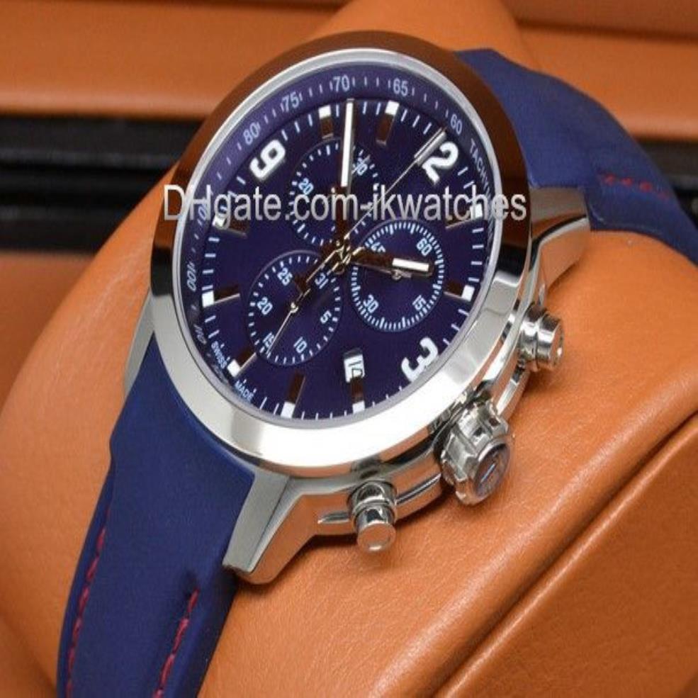 2015 Sport Style Man Watches Blue Rubber Quartz Stopwatch Chronograph Wrist Watch 0162590