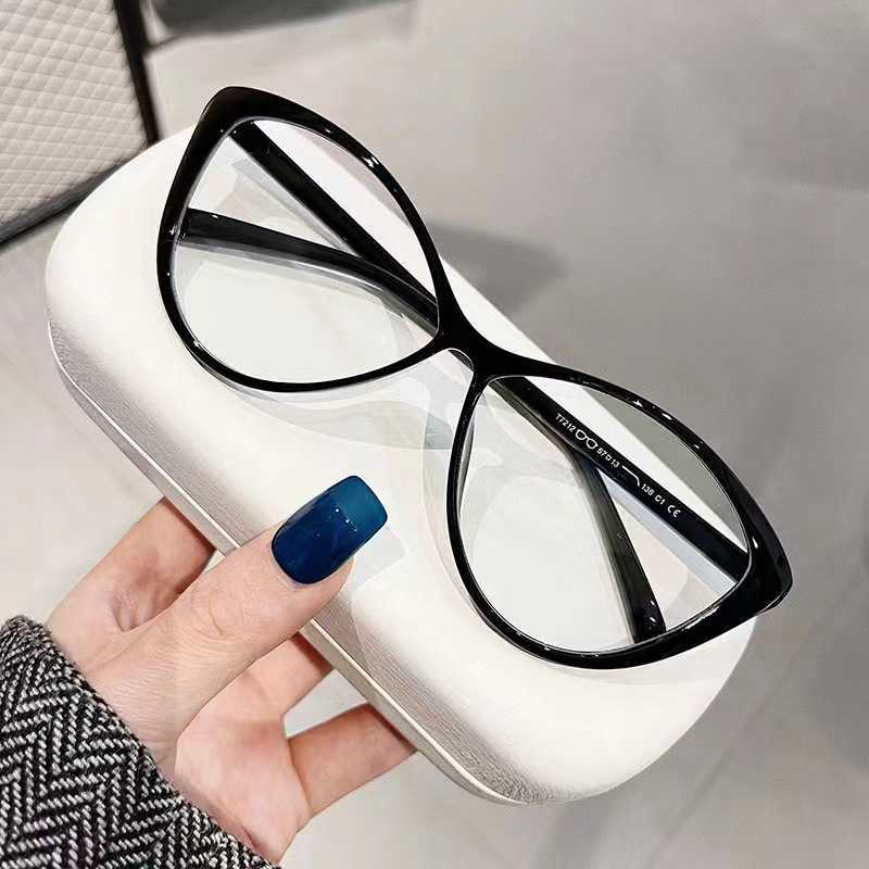 Lunettes de myopie de chat femme monture polygonale internet célèbre style coréen lunettes à visage uni mâle anti lumière bleue cadre lunettes