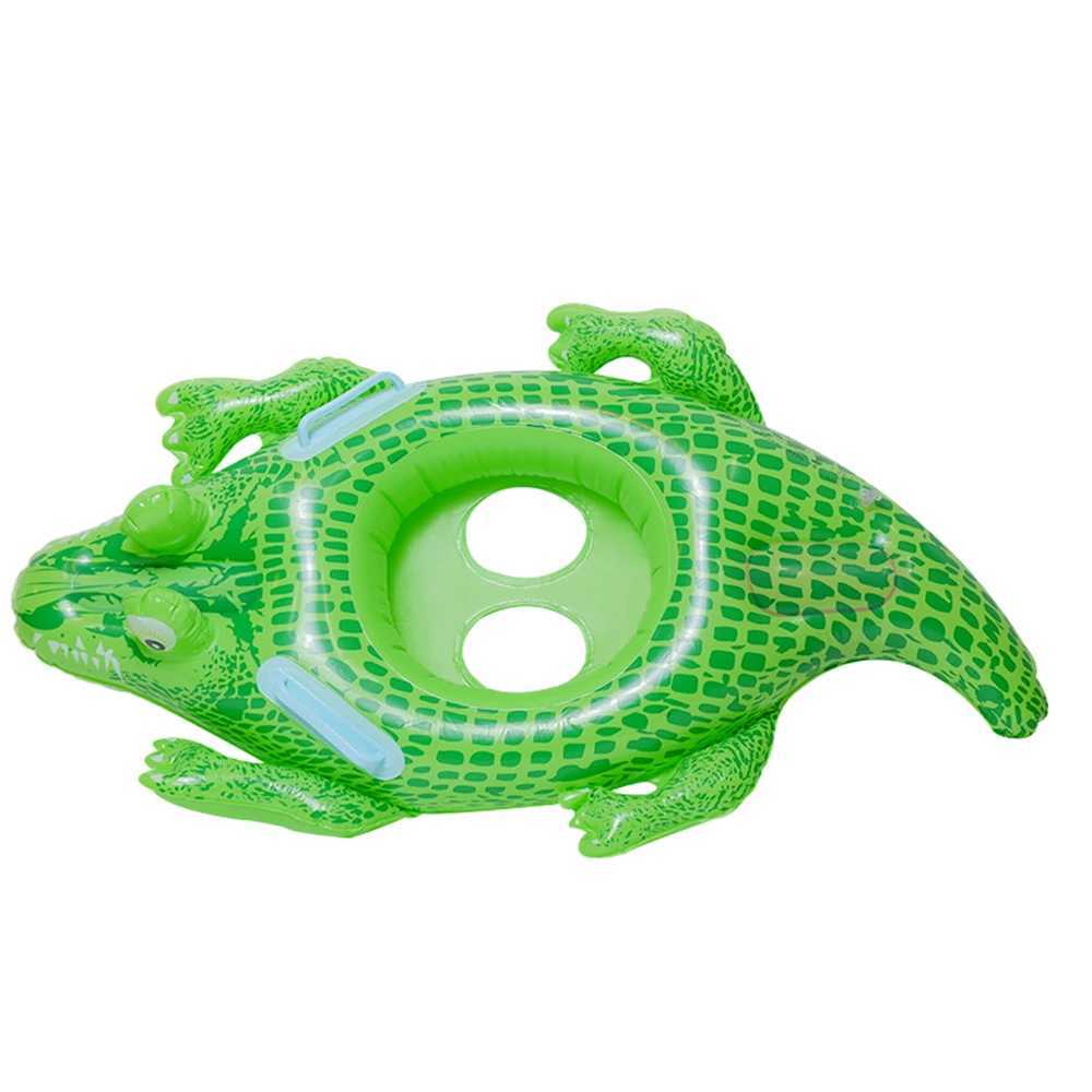 Altre piscine SpasHG Anello gonfiabile nuoto Piscina Galleggiante Anello galleggiante bambini Giocattolo carino neonati Anello nuoto in coccodrillo con bracciolo YQ240129