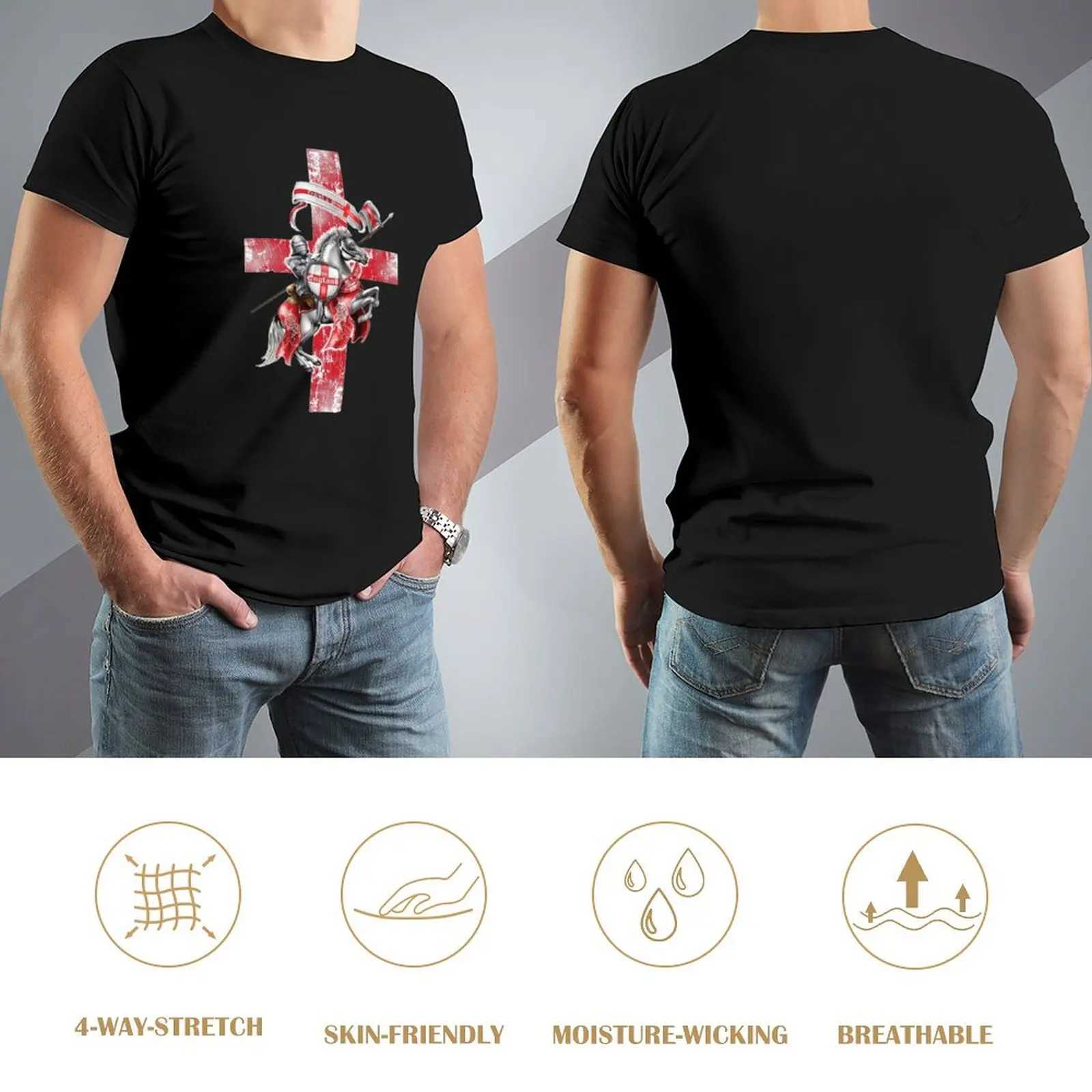 T-shirts pour hommes George Cross Dragon Angleterre T-shirt de football T-shirt graphique T-shirt Anime T-shirts personnalisés T-shirts hauts pour hommes