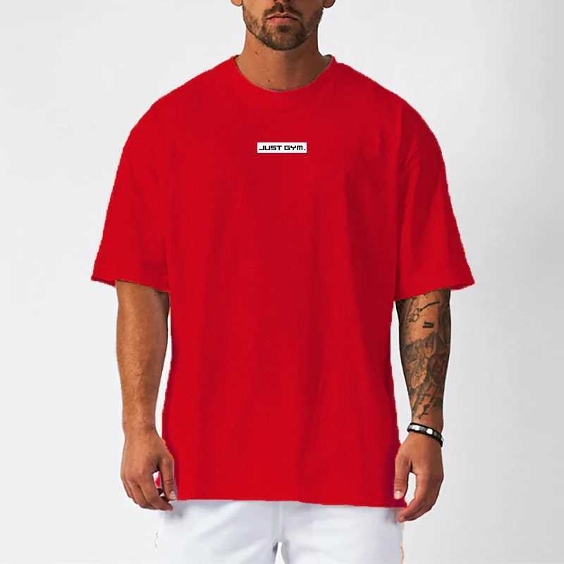 Men's T-Shirts Oversized Men's T-shirt Movement Fitness Short Sleeve Loose Sportswear Gym Clothing Fitness Summer Breathable Quick Dry Tops