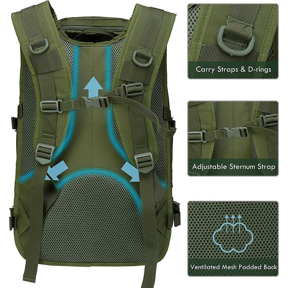 Hiking Bags Outdoor Sports Backpack Camping Hiking Backpacks Military Tactical Backpack Army Assault Bag Molle System Bags Backpacks 40L YQ240127