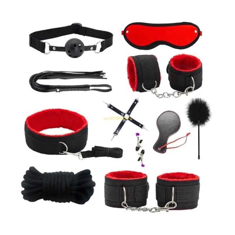 Kit de retenue de lit de Bondage, paquet de Bondage, fouet avec les yeux bandés, jouets sexuels BDSM SM, livraison directe