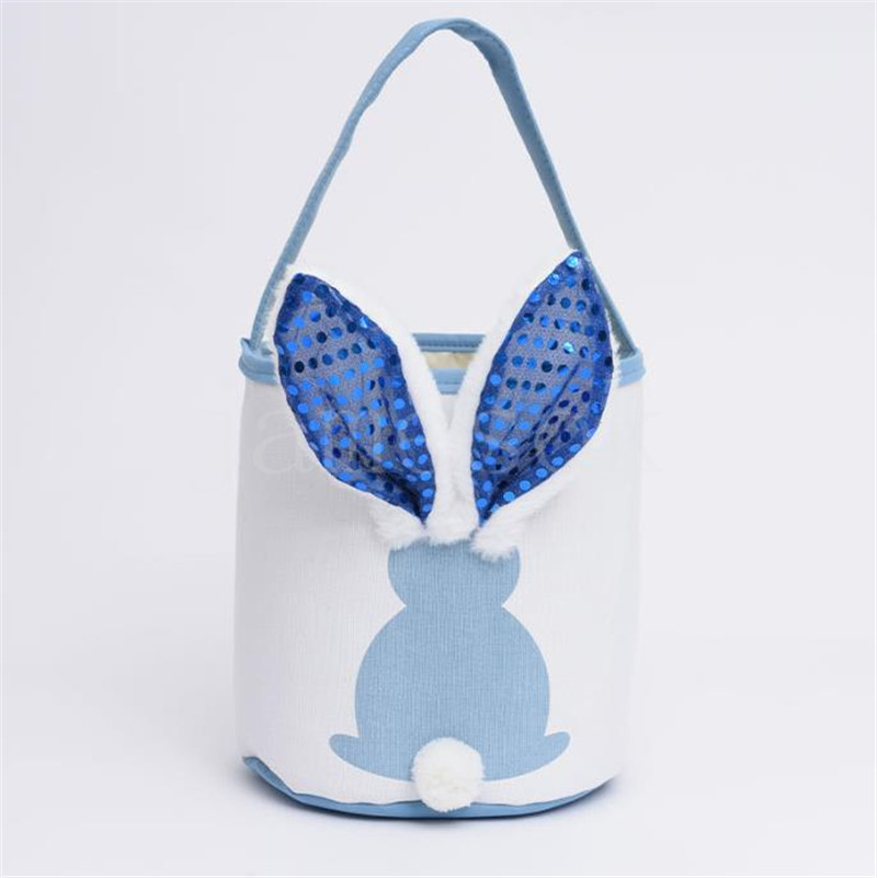 Party Favor Easter Egg Handheld Basket Kids Rabbit Handbag Easter Day Eggs Hucket Bunny Ears Candy Gift Tote Bag DF346