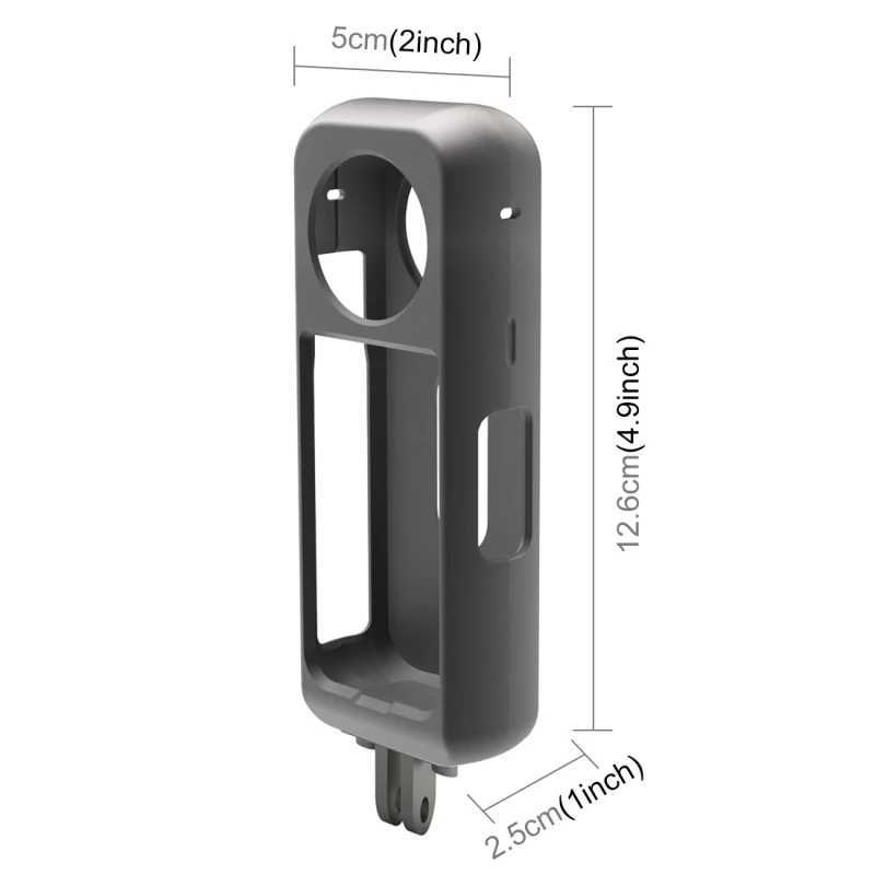 Caméras vidéo d'action sportive Cage de caméra en alliage d'aluminium PULUZ pour Insta360 X3 caméra de sport mise à niveau boîtier de cadre avec couvercle d'objectif collant intérieur YQ240129