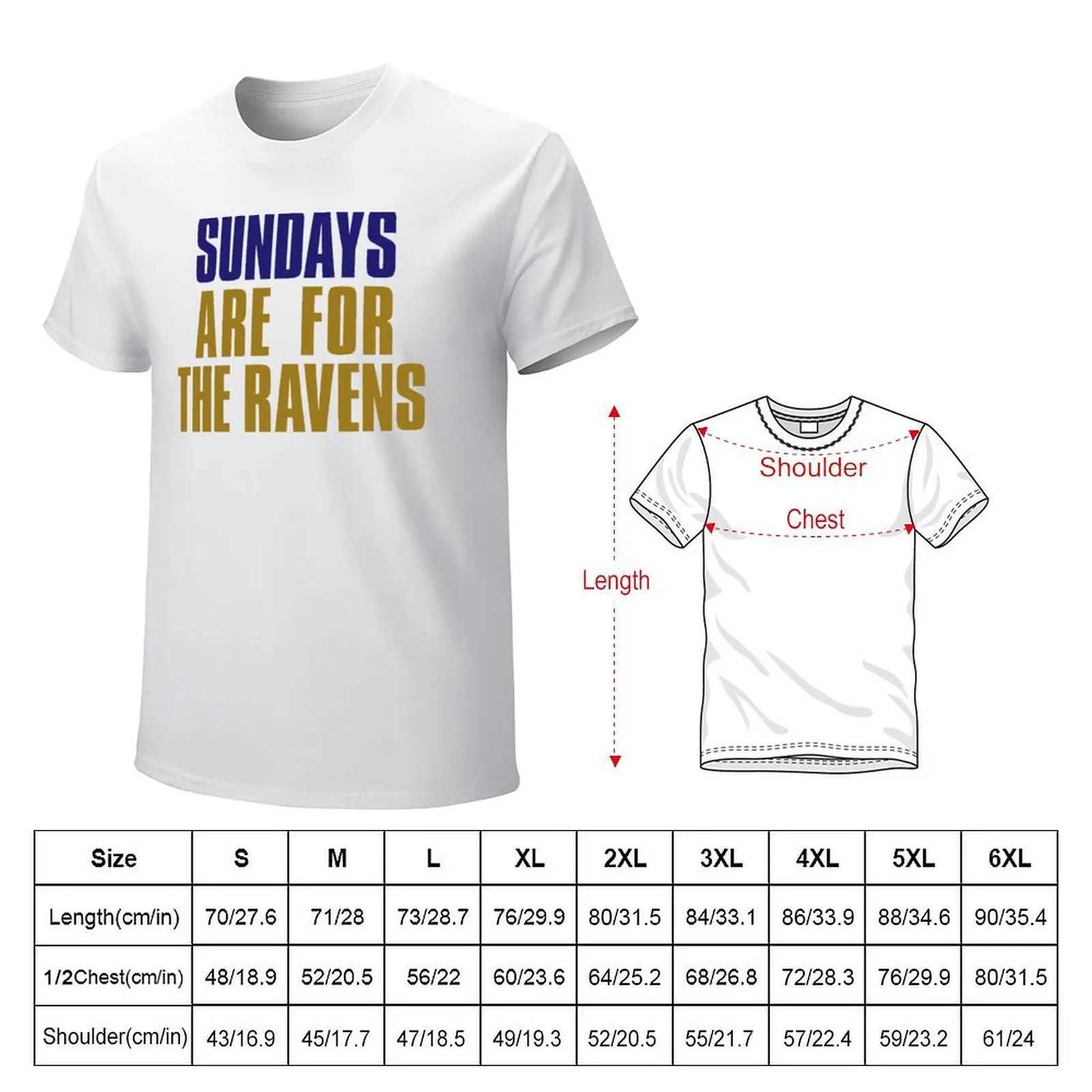 Men's T-Shirts Sundays are for The Ravens Baltimore Football T-shirt korean fashion for a boy mens graphic t-shirts big and tall