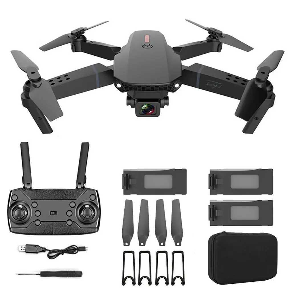 Drones E88 pro drone 4k HD dual camera visual positioning 1080P WiFi fpv drone height preservation rc quadcopter Dron Toys YQ240129