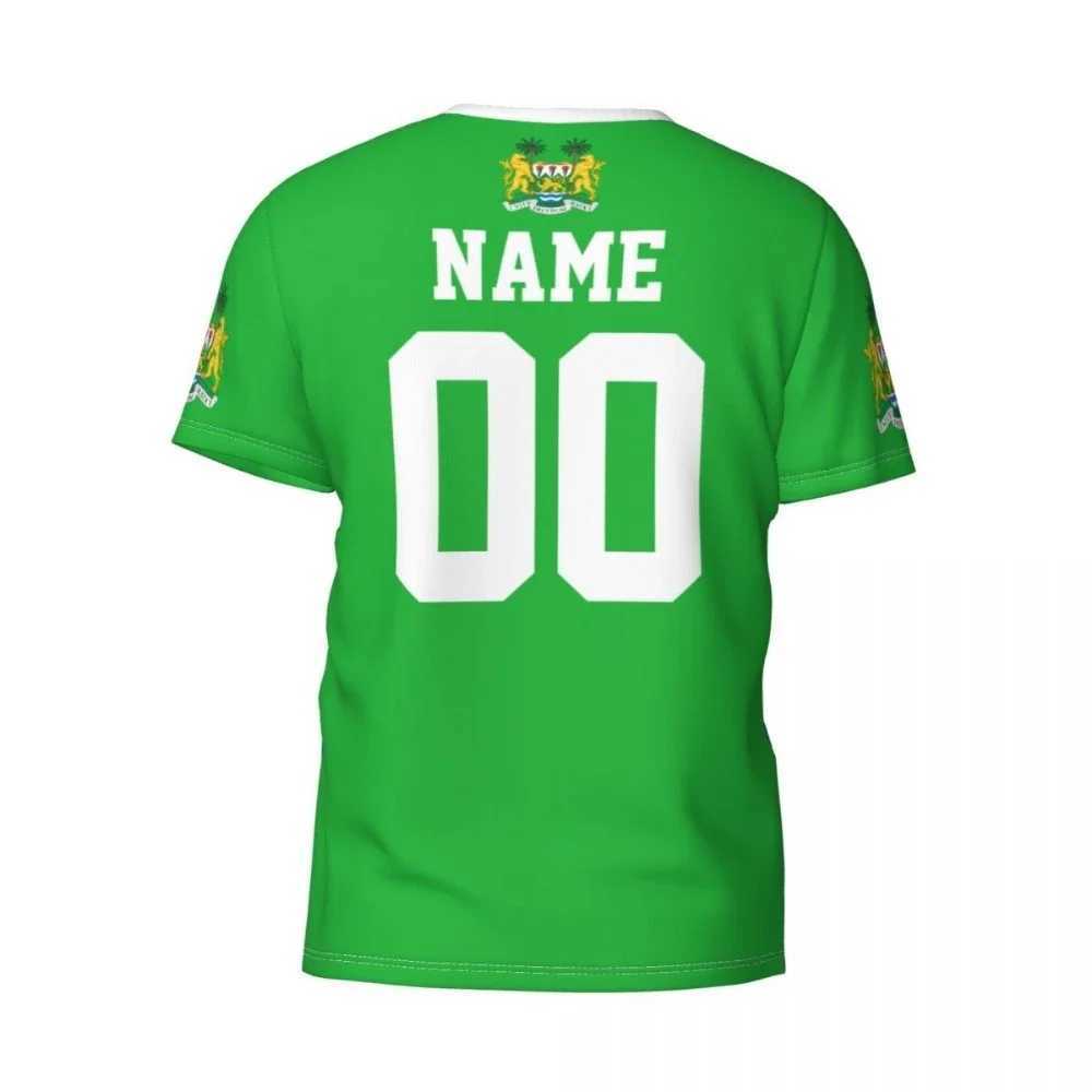 Herr t-shirts anpassade namn nummer sierra leone flagga emblem 3d t-shirts för män kvinnor tees jersey lagkläder fotboll fotboll fans gåva t ​​shirt