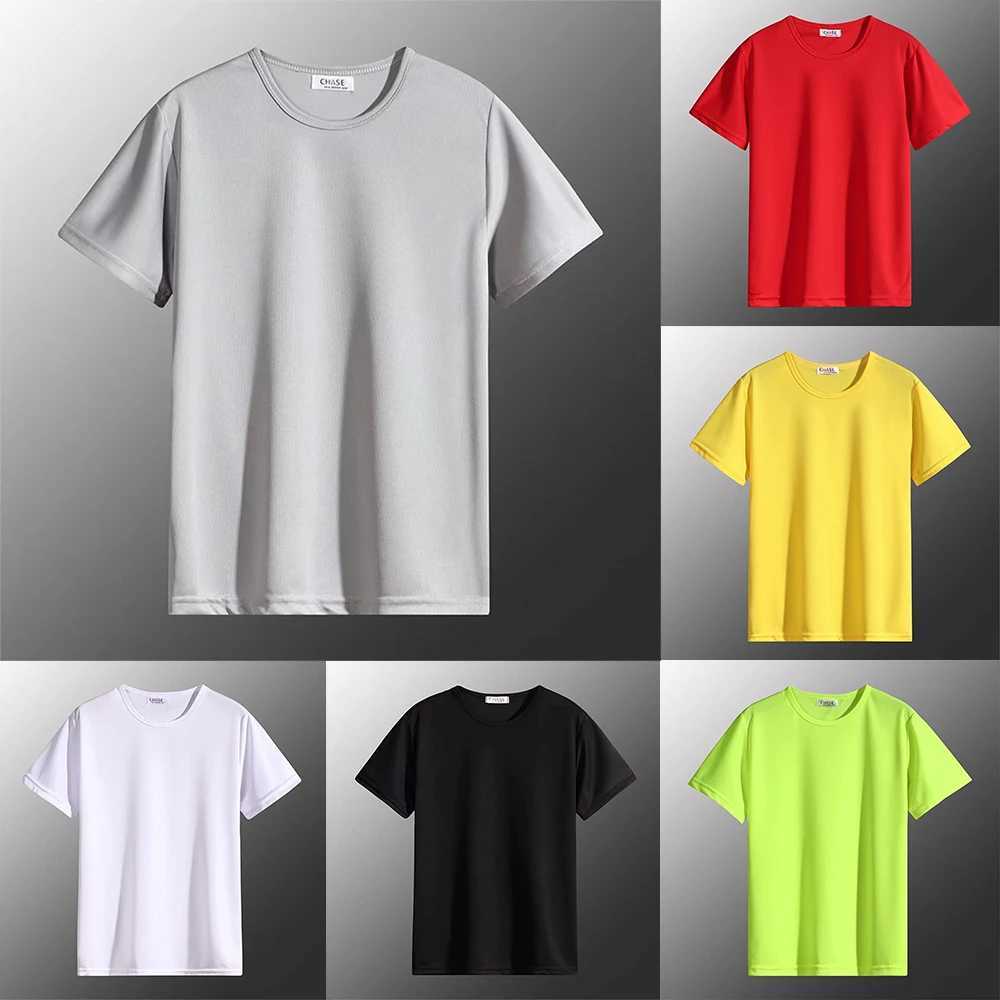 Herren-T-Shirts, lässig, Sommer, kurzärmelig, T-Shirt für Männer, Baggy, atmungsaktiv, O-Ausschnitt, einfarbig, T-Shirts, Herren, Pullover, T-Shirts, Kleidung