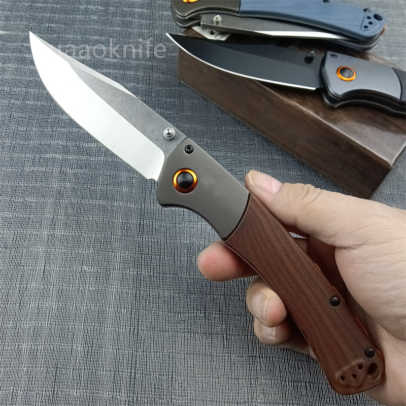 4 Models BM 15080-2 Crooked River Folding Pocket Knife S30V Blade Wood/G10 Handle Outdoor Hunting Camping Survival Knives BM 15002 9070 9071 15535 3300