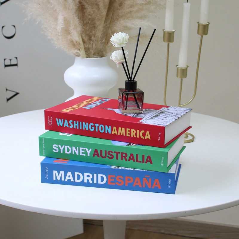 Other Table Decoration Accessories Simulation Book Photography Props Books Holiday Travel Memorabilia Desktop Home Decor YQ240129