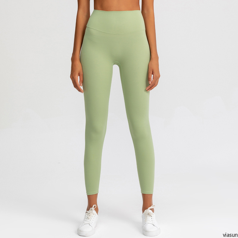 AL-778 Femmes pantalons de yoga leggings taille haute vêtements d'entraînement noir rose couleur unie course vêtements de sport élastique Fitness dame pantalons de sports de plein air tenue de yoga