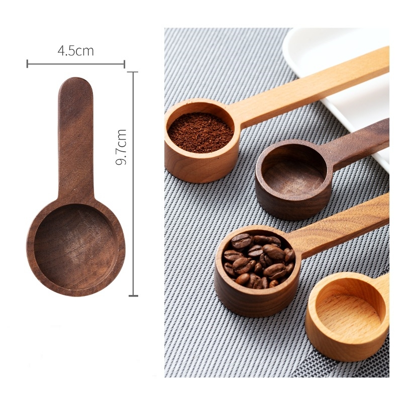 Walnut Wooden Measuring Spoon Kitchen Measuring Spoons Tea Coffee Scoop Sugar Spoon Measuring Tools Q940