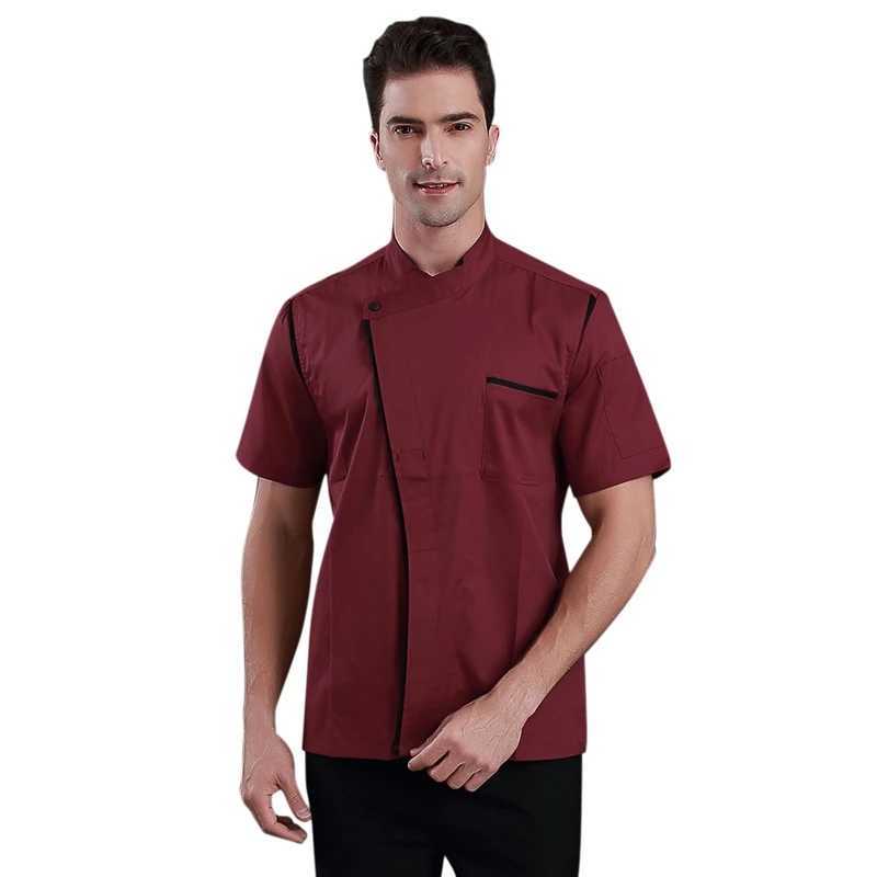 Altro Abbigliamento Uniforme da cuoco unisex Manica corta Giacca da cuoco traspirante Donna Uomo Cucina Abbigliamento da cucina Uniforme da cucina servizio di ristorazione da forno