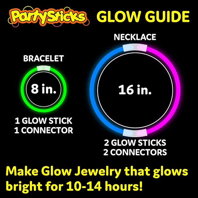 Feeststicks Glow Sticks Feestartikelen 100 stuks Glow in the Dark Light Up Stick Glow Feestdecoraties Armbanden met connectoren 240118