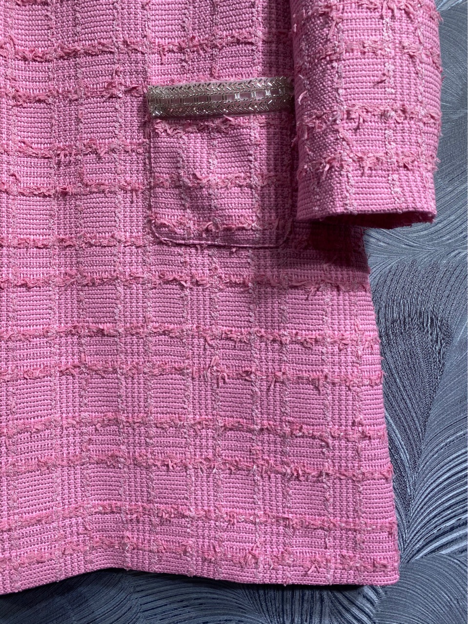 10026 XXL 2024 Runway-jurk Lente-zomerjurk Ronde hals met lange mouwen Blauw Roze Merk Dezelfde stijl Damesjurk Mode Hoge kwaliteit LT