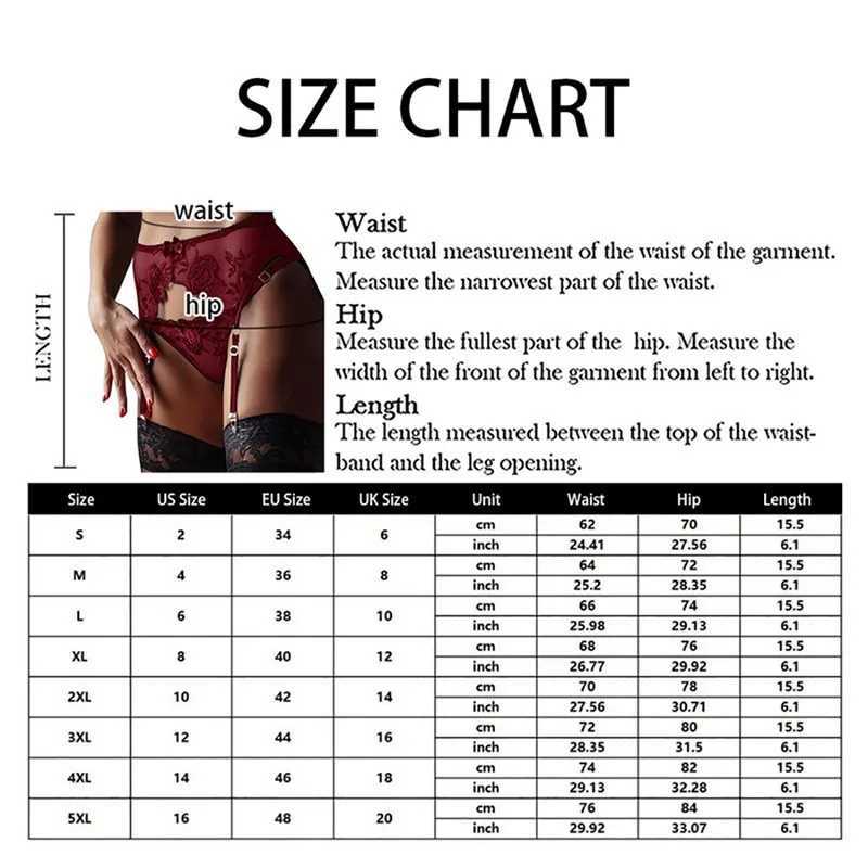 Autres culottes Dames Sexy Lingerie Plus Taille Dentelle Jarretière Transparent Réglable Double Ceinture Bas Érotique YQ240130