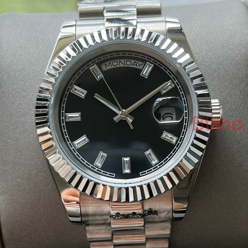 41 mm luksusowe męskie zegarki Watche Watche Wysoko jakościowa moda ceramiczna ramka 2813 Automatyczny ruch mechaniczny dla mężczyzn zegar Aaa Clock Moissanite Menwatch