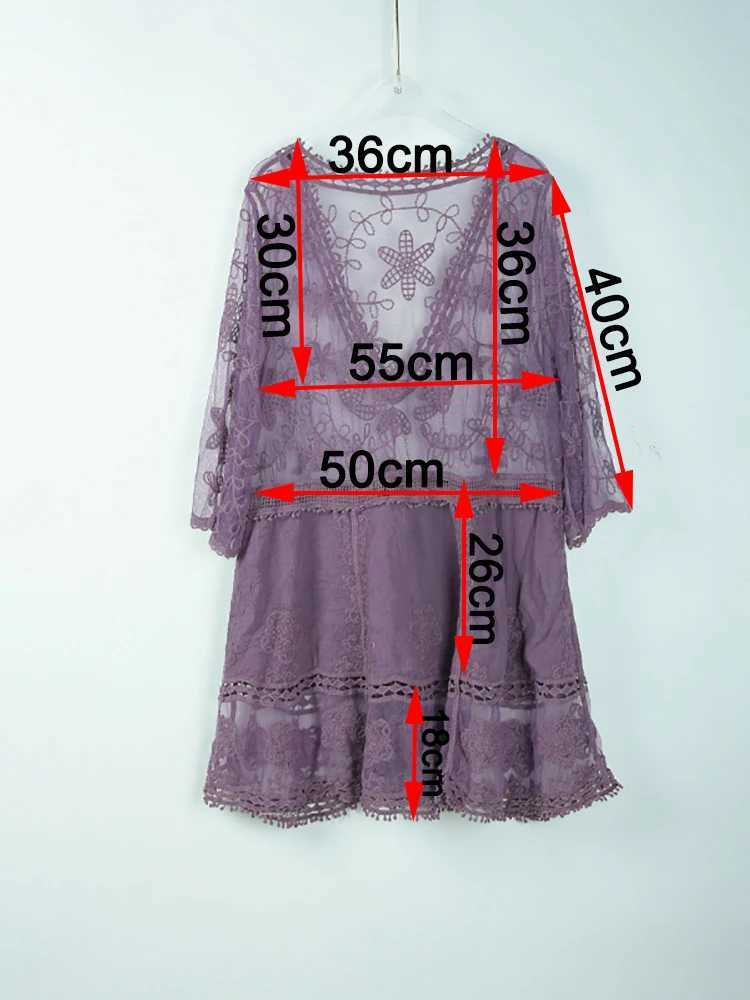 Basic Casual Dresses Fitting Deep V-neck Bohemian Beach Outdoor Transparent Sexy Lace Tuned Pareo Swimwear Summer Vintage Short Skirt Holiday Cover 2023 J240130