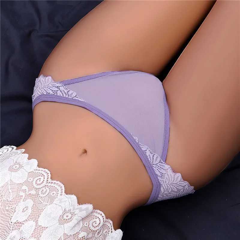 Andere Höschen Frauen Sexy Öffnung Schritt Bogen Spitze Crotchless Slips für Sex Unterwäsche Unterhosen Erotische Dessous Weibliche YQ240130