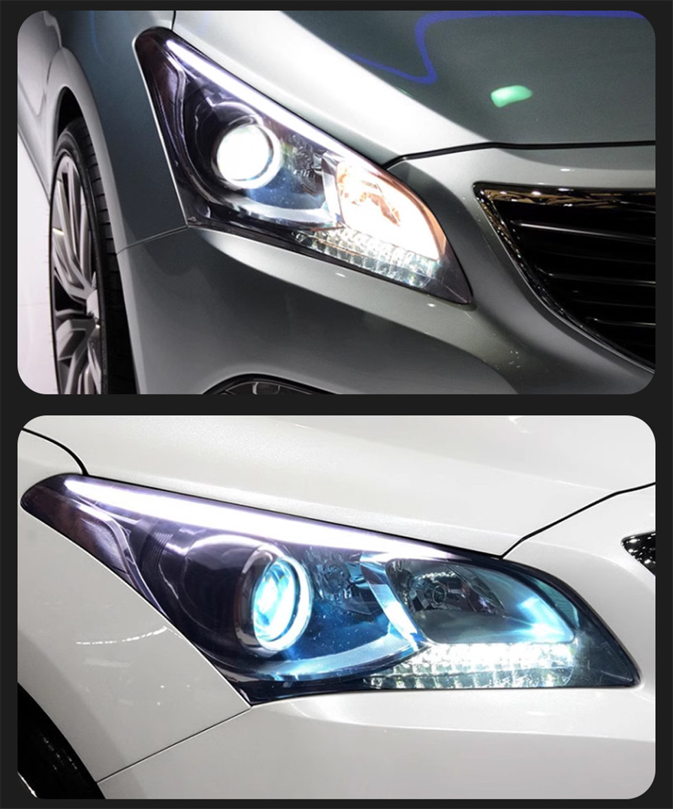 أضواء السيارة لـ Hyundai Misstra LED Projector 2013-20 16 الإشارة الديناميكية المصابيح الأمامية Drl Head Lamp