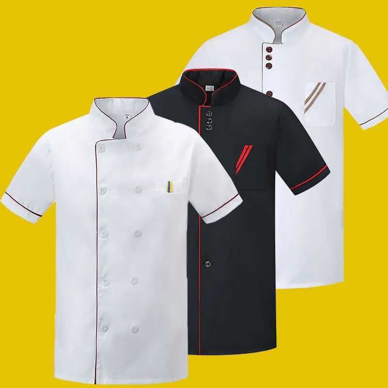 Autres vêtements Uniforme de travail de chef uniforme de chef à manches longues pour hommes vêtements de cuisine arrière uniforme de travail d'hôtel de restauration uniforme de chef de cafétéria