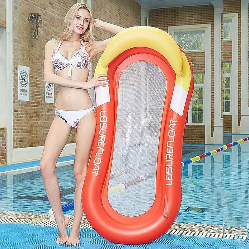 Other Pools SpasHG Inflatable Women Air Mattress Water Hammock Swimming Ring Kids Big Float Toy Swim Tube Chair Pool Floats Accessories YQ240129