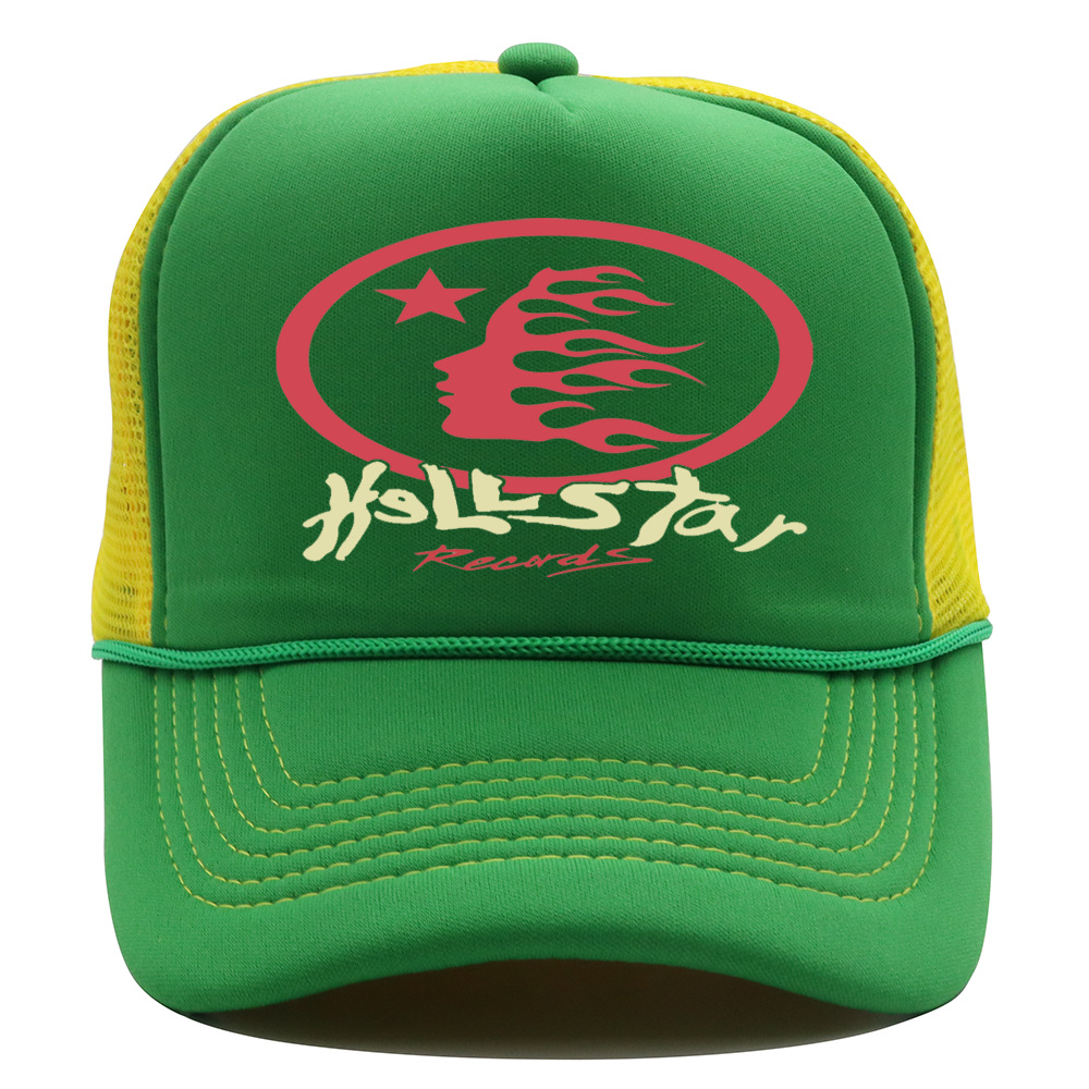 Mężczyźni wydrukowane litera pół siatki czapki oddychające czapki baseballowe moda 2024