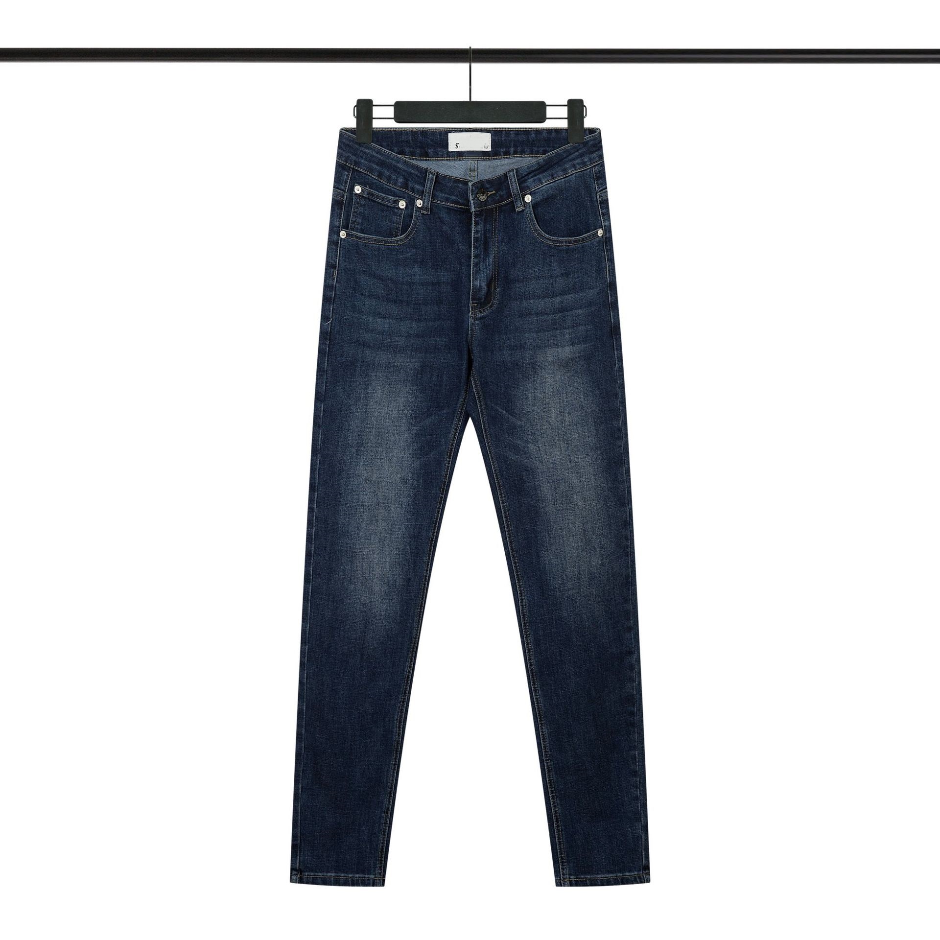 Casual Men byxor smala jeans fickbyxa utomhus män taktiska byxor svart blå si storlek m-xxl