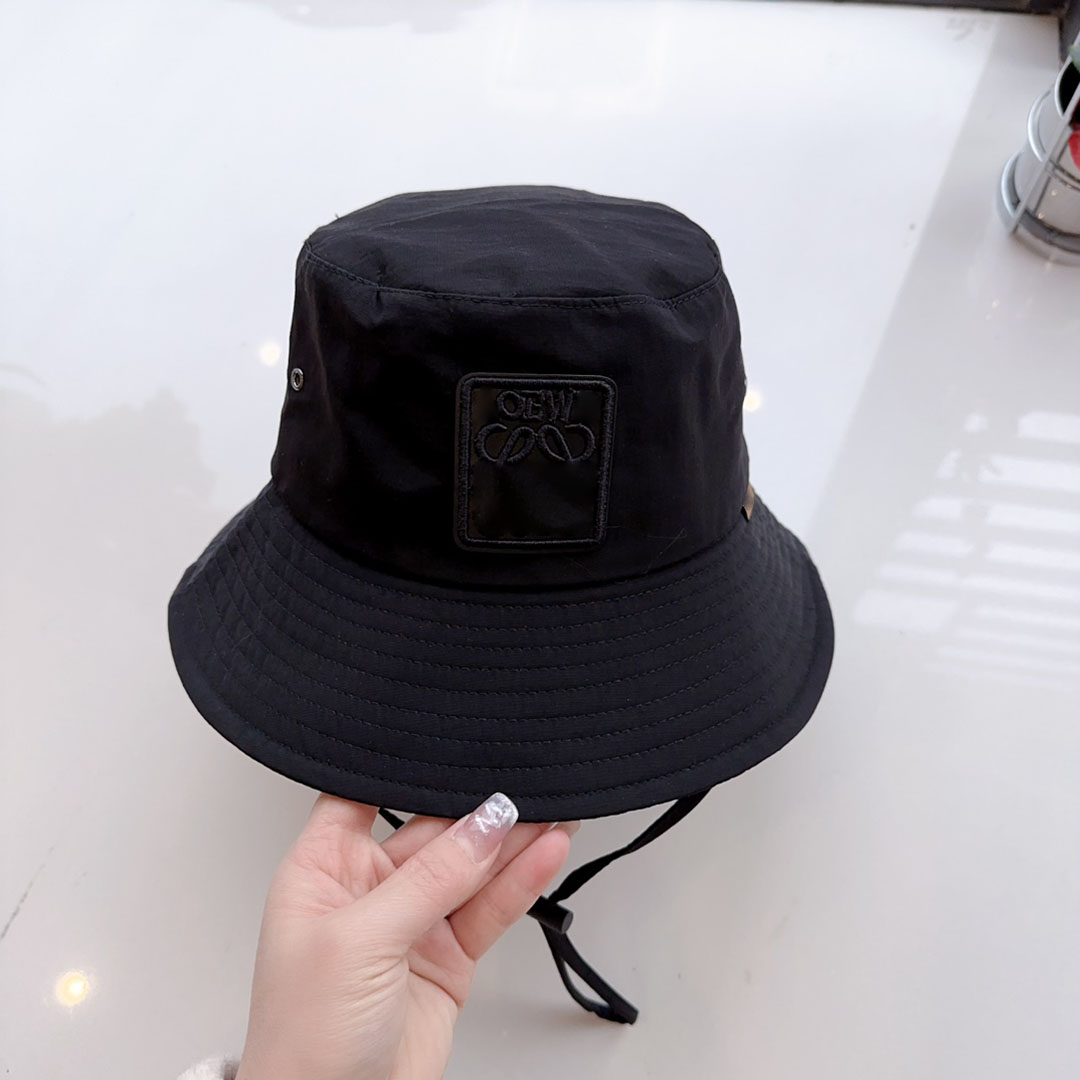 Women's New Designer Bucket Hat Hundred Letter Embroidered Solid Colorful Men's High Quality Drawstring Inner Breathable Mesh Wide Brim Hats Bucket Checkered