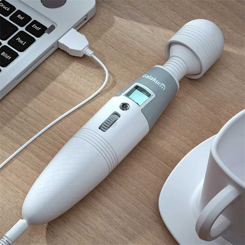 Vibratörler Japonya Kadın Seks Oyuncakları Büyük AV Wand Masaj Vibratör G Spot Kadınlar için Klitoris Stimülatör Kadın Mastürbasyon Masajı USB Şarj