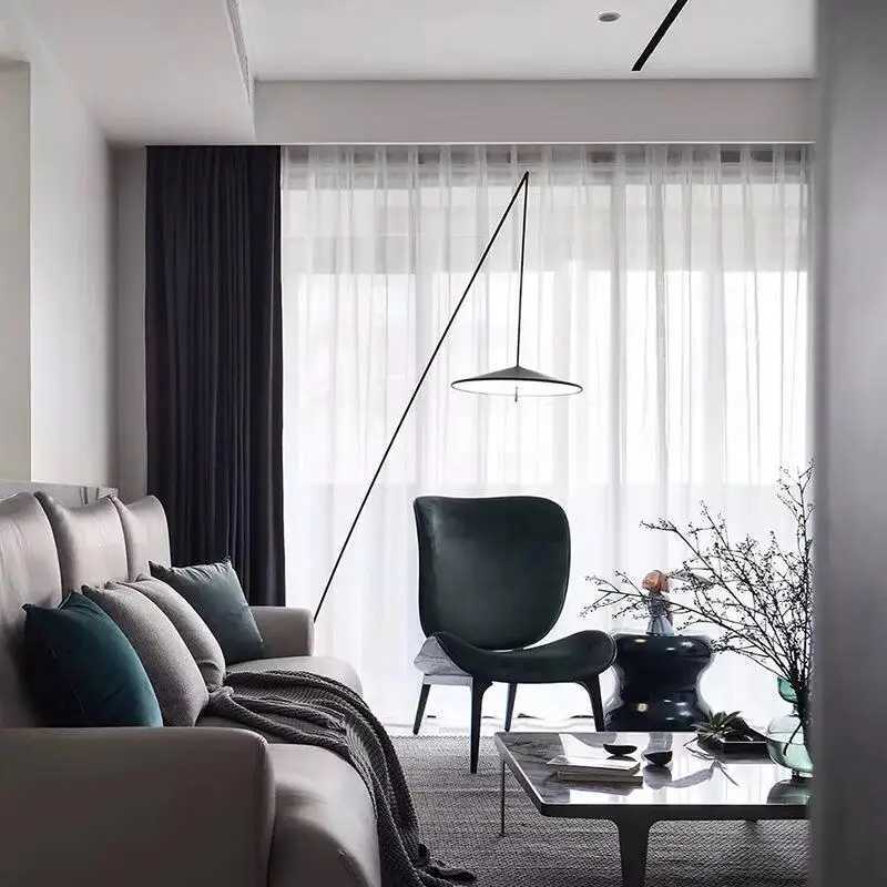 Floor Lamps Nordic Ins Style Designer Tumbler LED Floor Lamp Living Reading Room Showroom Fisherman Indoor Lighting Corner Standing Light YQ240130