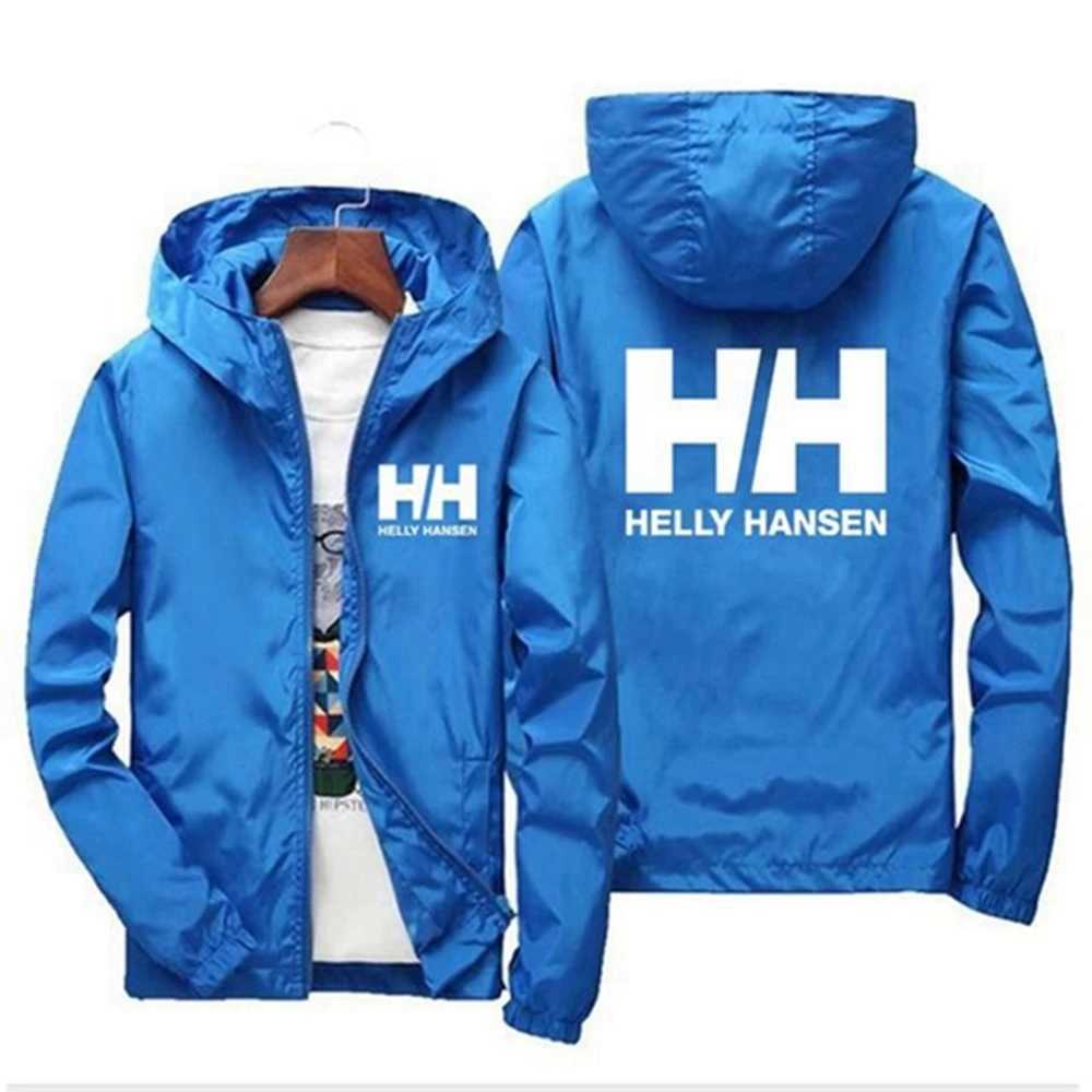 Herenjassen HH 2023 Heren waterdichte winddichte jas met rits Hoodie-jack sneldrogend winddicht buitenjack regenjas sportwarmte Sellin L240129