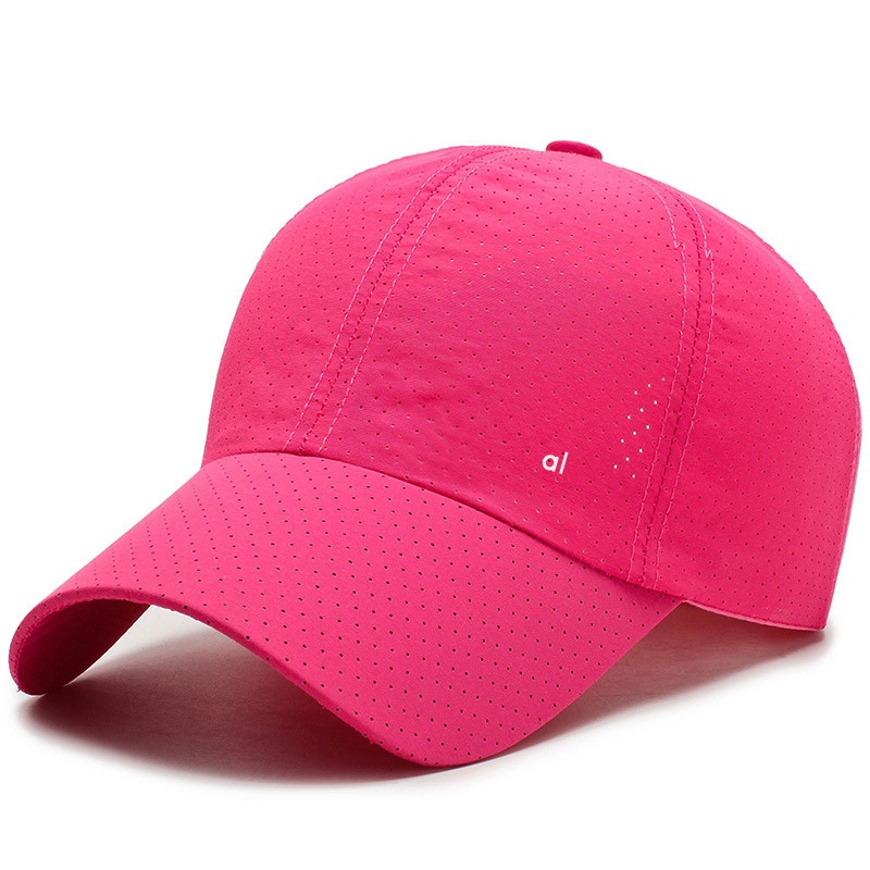 AL0YOGA-0060 Yoga Hats Men's And Women's Baseball Caps Fashion Quick-drying Fabric Sun Hat Beach Outdoor Sports Solid Color Caps