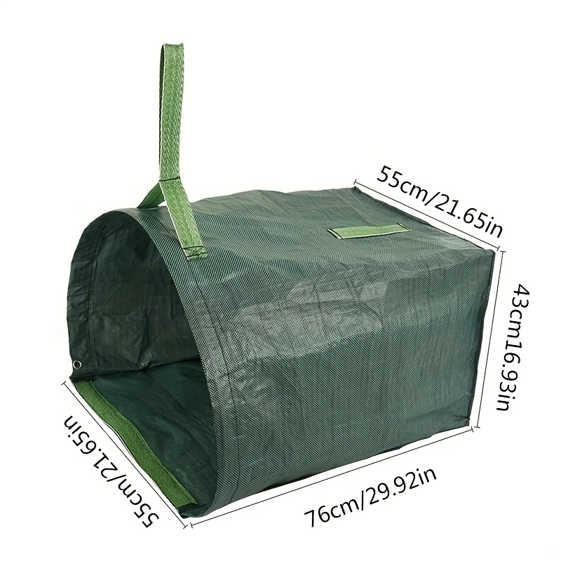 recipiente de jardinagem grande capacidade carry-on saco de folhas de jardim saco de lixo de folha verde saco de armazenamento de brinquedos