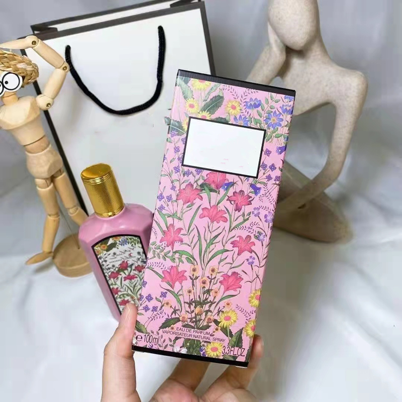 Classique femmes parfums flore jasmin jardin 100 ml bonne odeur longue durée laissant brume corporelle 3.3 oz haute version qualité
