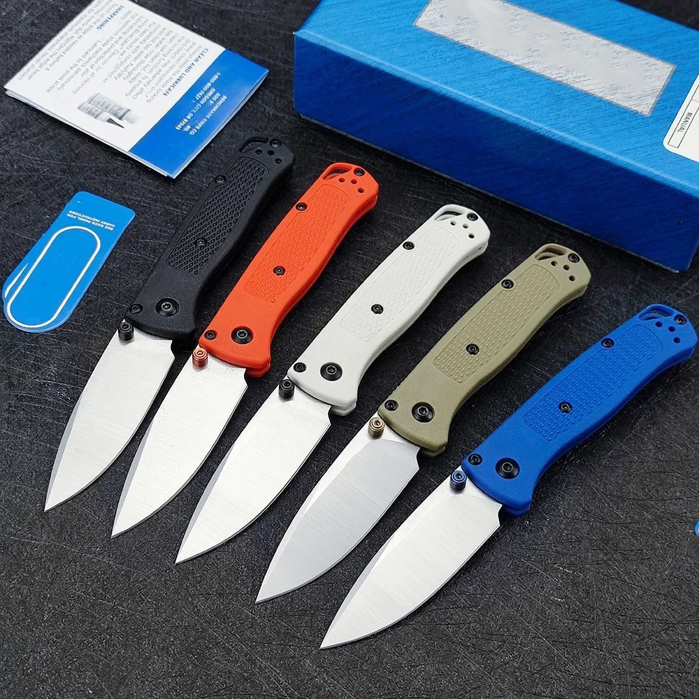 BM Mini Bugout BM 533BK Pocket Folding Knife Plain Blade Nylon Fiber Handles Outdoor Tactical Camping Everyday Carry Survival Knives BM 535 3300 9400 Tool