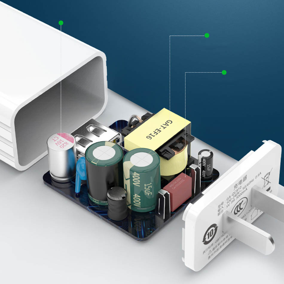 5V 3A Bloco de carregador USB 15W CARREGRAS PORTÁVEIS DE VIAGENS CARREGADORES ADAPTOR DE PODERAÇÕES ADAPTOR DE PODER