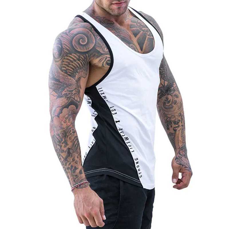 Regatas masculinas de secagem rápida sem mangas camiseta masculina corrida esporte skinny camiseta masculina academia fitness musculação treino camisetas respiráveis yq240131