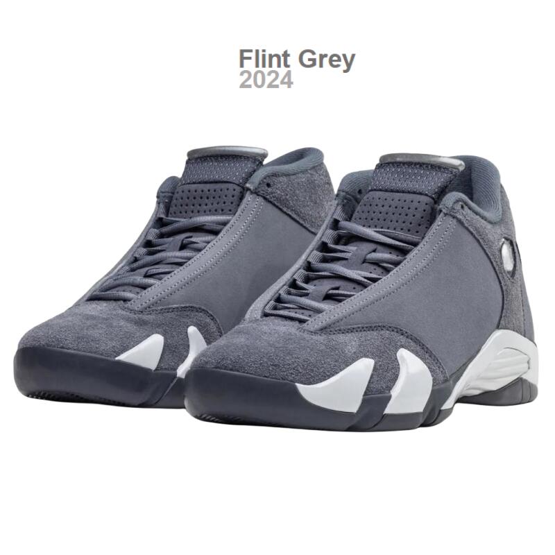 Flint Grey 14s Ginger 14 Scarpe da basket grigio in acciaio Uomini RIP Hamilton inverno in ginnastica marrone rossa toro bianca hyper royal inverno aleali maggio fortune ultimo colpo con scatola