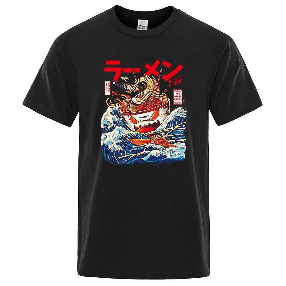 メンズTシャツ面白い素晴らしいラーメンカナガワメンズTシャツファッション