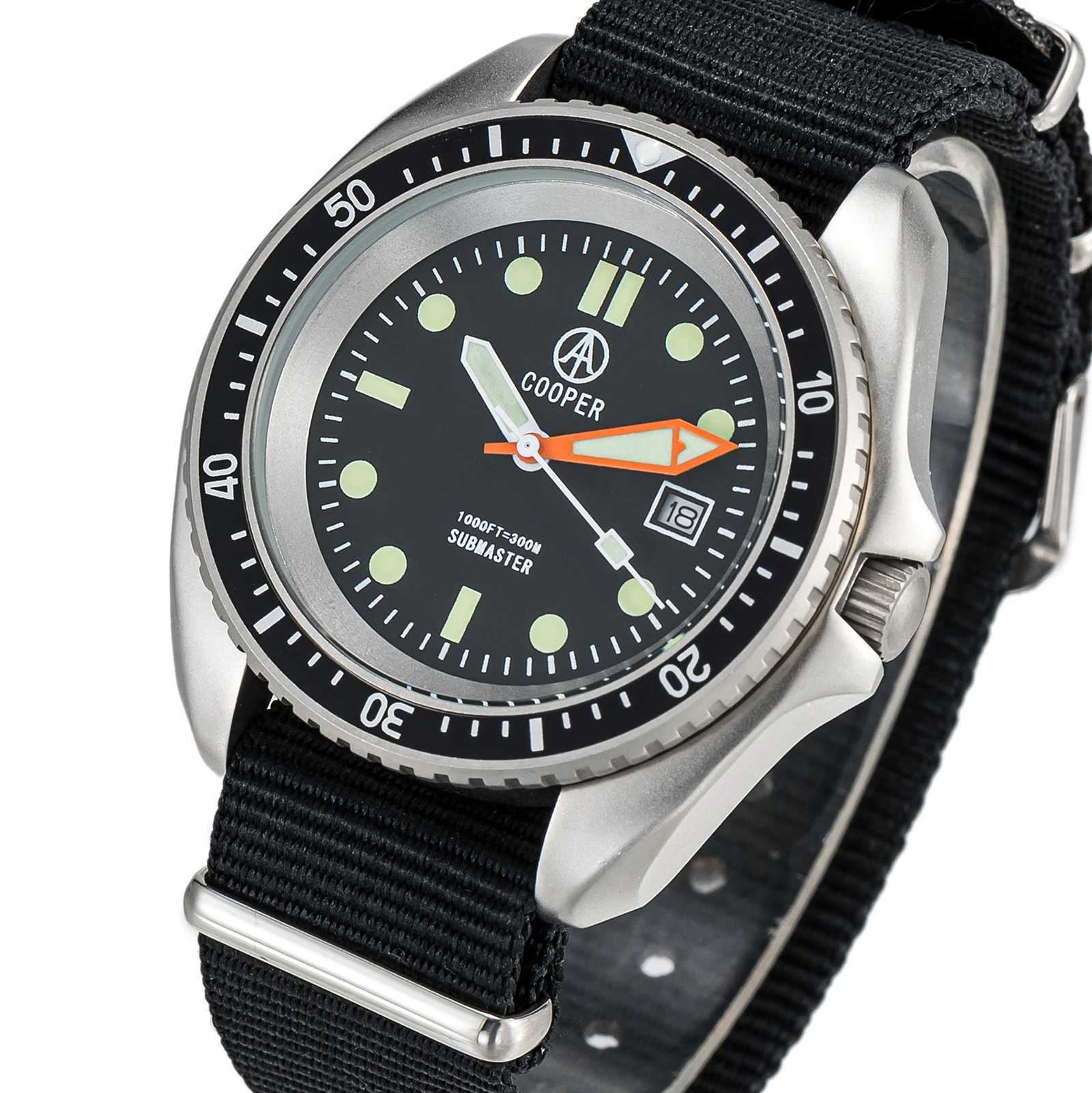 Other Watches Factory original 42mm Cooper Submarine SAS SBS Military 300M Diver Mens Watch Super Bright NATO BRAP 8016 R New Arrival J240131