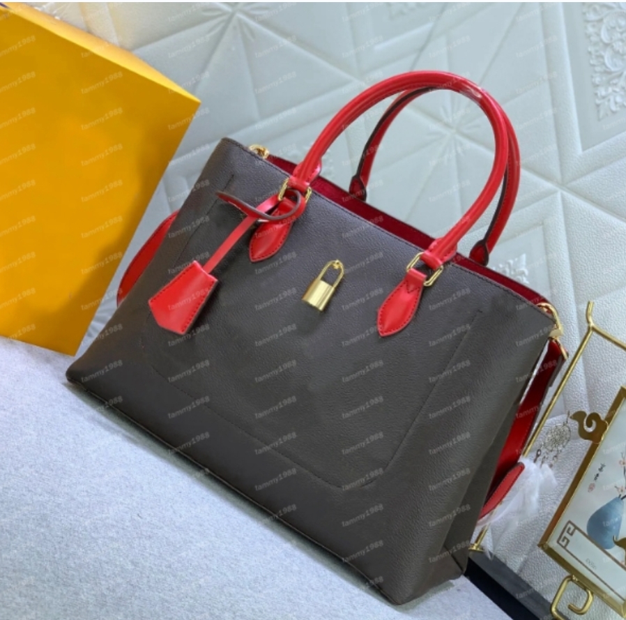 5A Mirror quality big size bags briefcase totes lady shoulder handbags Coated Canvas Mon0grams Flower lock commuter shopping bags wallet purse M43550/43553/43551