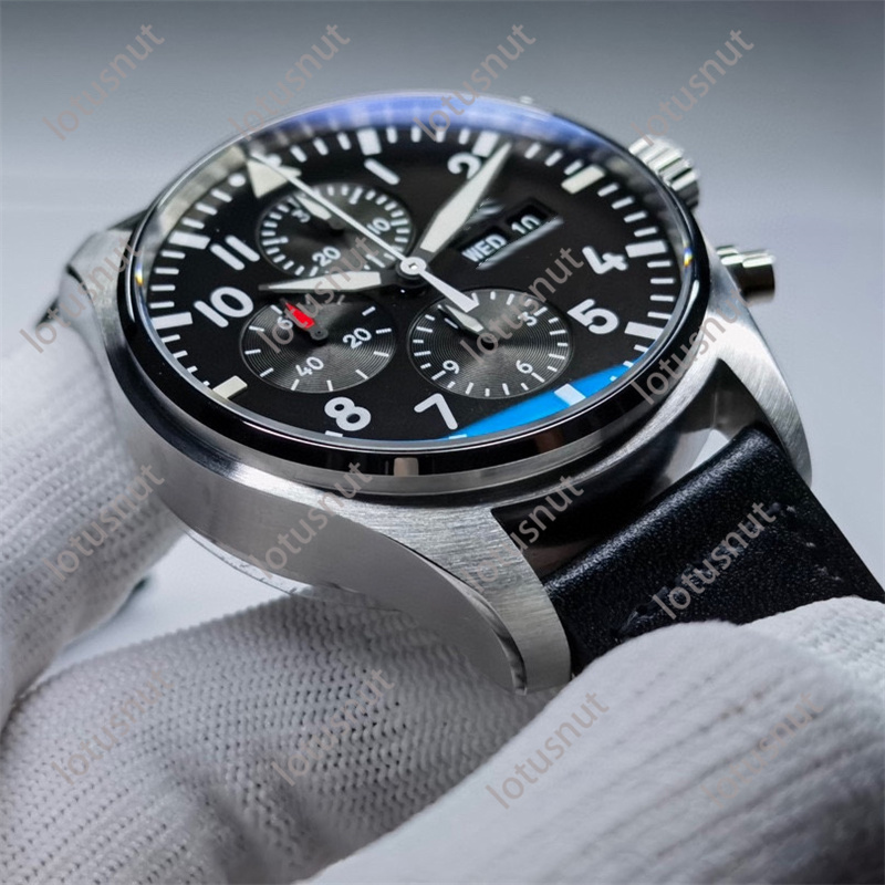 Armbandsur Designer Watches High Quality Mens Watch IC Design 7750 Movement Anti yrsel Blå beläggning Rätt vinkel Vrid Polering Lyx