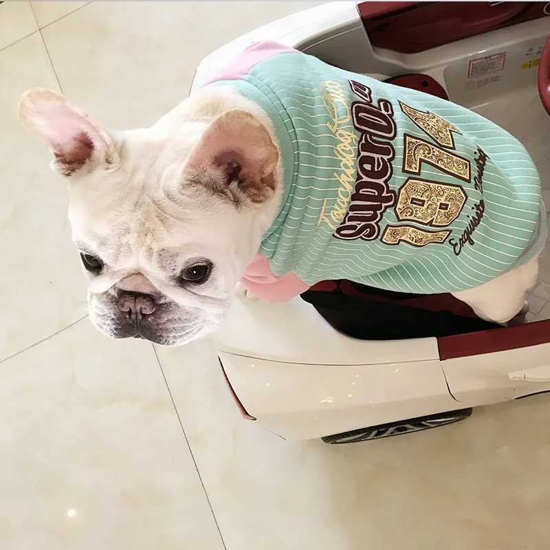 Köpek giyim beyzbol üniforma küçük köpek köpek kıyafetleri fransız bulldog pug pug corgi kalın köpek yavrusu kıyafeti evcil hayvan giyim sonbahar kış