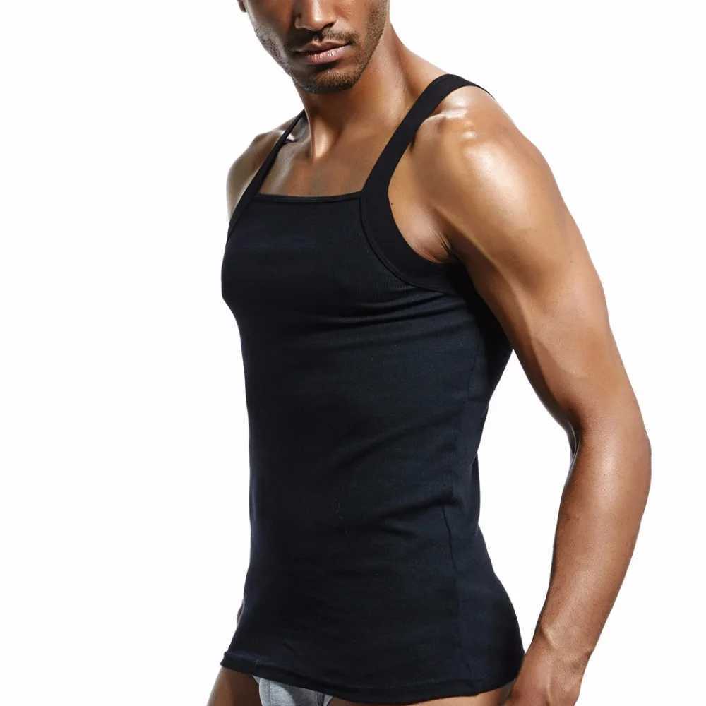 Men's Tank Tops mens fashion vest cotton Tight tank top home sleep Casual Solid boy Sexy Asian size Casual sleeveless garment Body building YQ240131