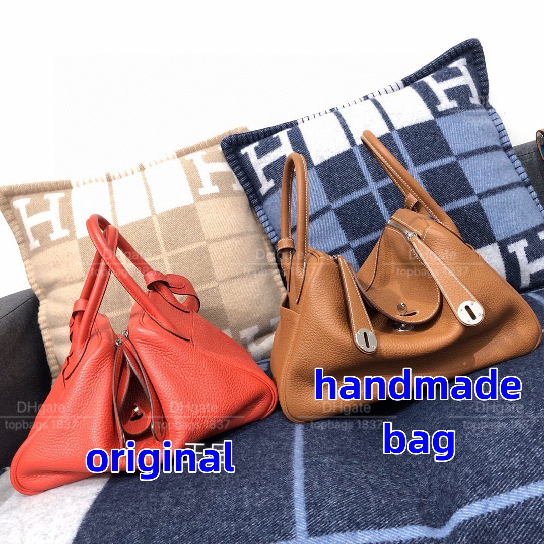 Tous les sacs fourre-tout de luxe faits à la main 12a sacs à main d'épaule de designer de qualité miroir sacs de médecin de luxe en cuir original TC LD 26cm 30 or Couleur personnalisée avec boîte orange