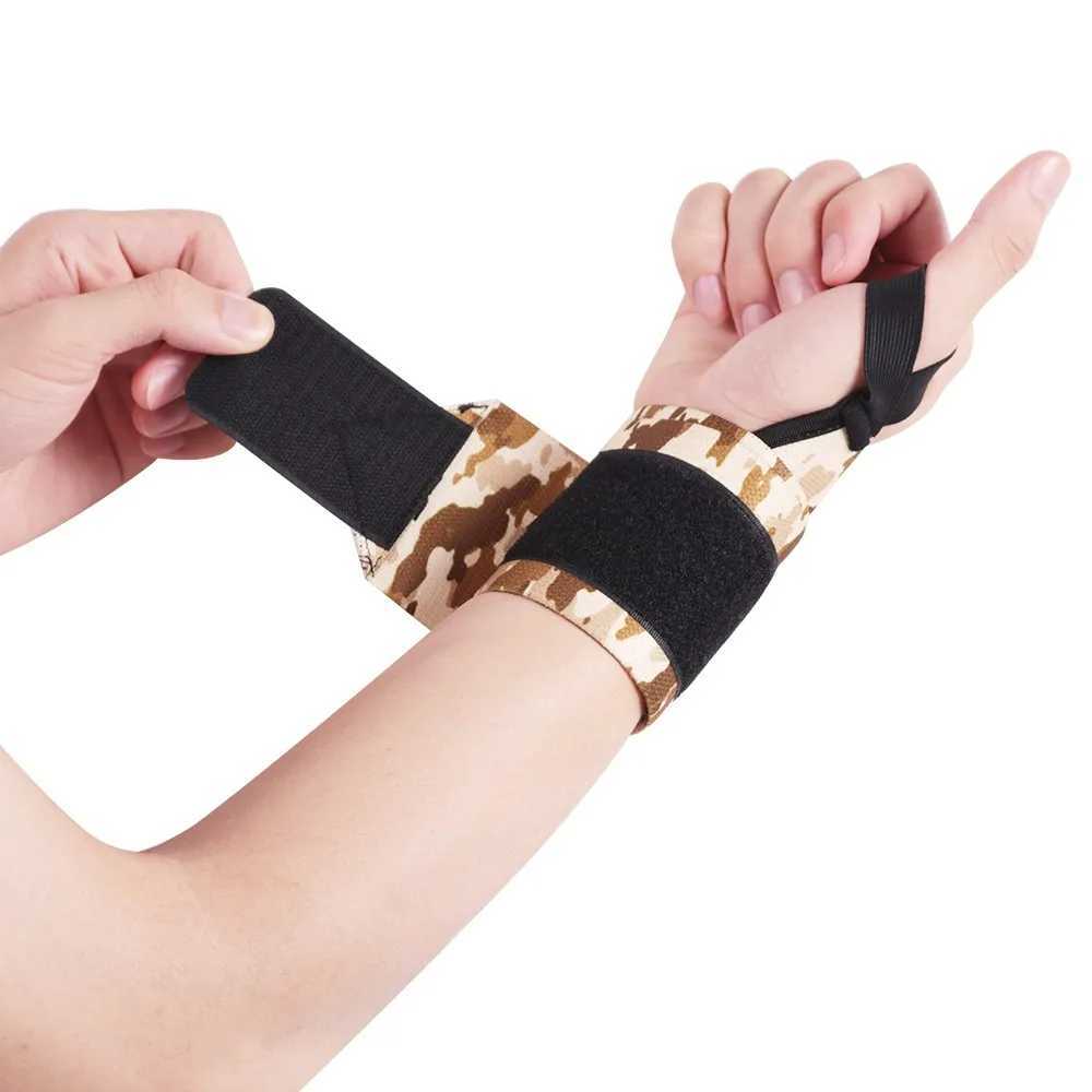 Handledsstöd Compression Wrist Brace Support Camouflage Elastic Wrist Wraps för handskydd Viktlyftning Basketbasket Sport YQ240131